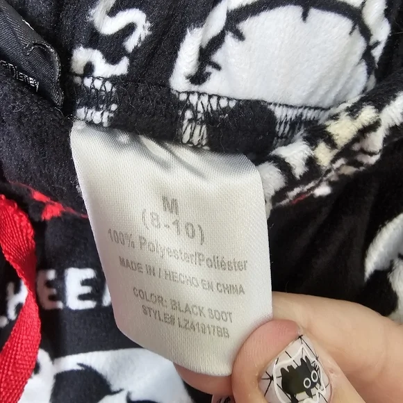 Nightmare Before Christmas Jack‎ Skellington Jogger Pajama Fleece Pant Size M - Picture 8 of 9